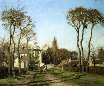 Eingang zum Dorf voisins yvelines 1872 Camille Pissarro Ölgemälde